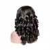 #1B Natural Black Double Drawn Bouncy Curl 13x4 Transparent Lace Full Frontal 300% Density Wig